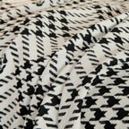 Chenille Houndstooth Sofa Throw Cover, Scratch Proof Cozy Throw Blankets for Couch