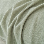 Solid Color Chenille Sofa Throw Blanket, Modern Decor Soft Couch Cover with Fringes