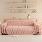 Thick Plush Faux Fur Couch Cover Blanket Warm Fuzzy Blanket Couch Protector for Winter
