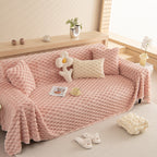 Thick Plush Faux Fur Couch Cover Blanket Warm Fuzzy Blanket Couch Protector for Winter