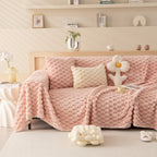 Thick Plush Faux Fur Couch Cover Blanket Warm Fuzzy Blanket Couch Protector for Winter