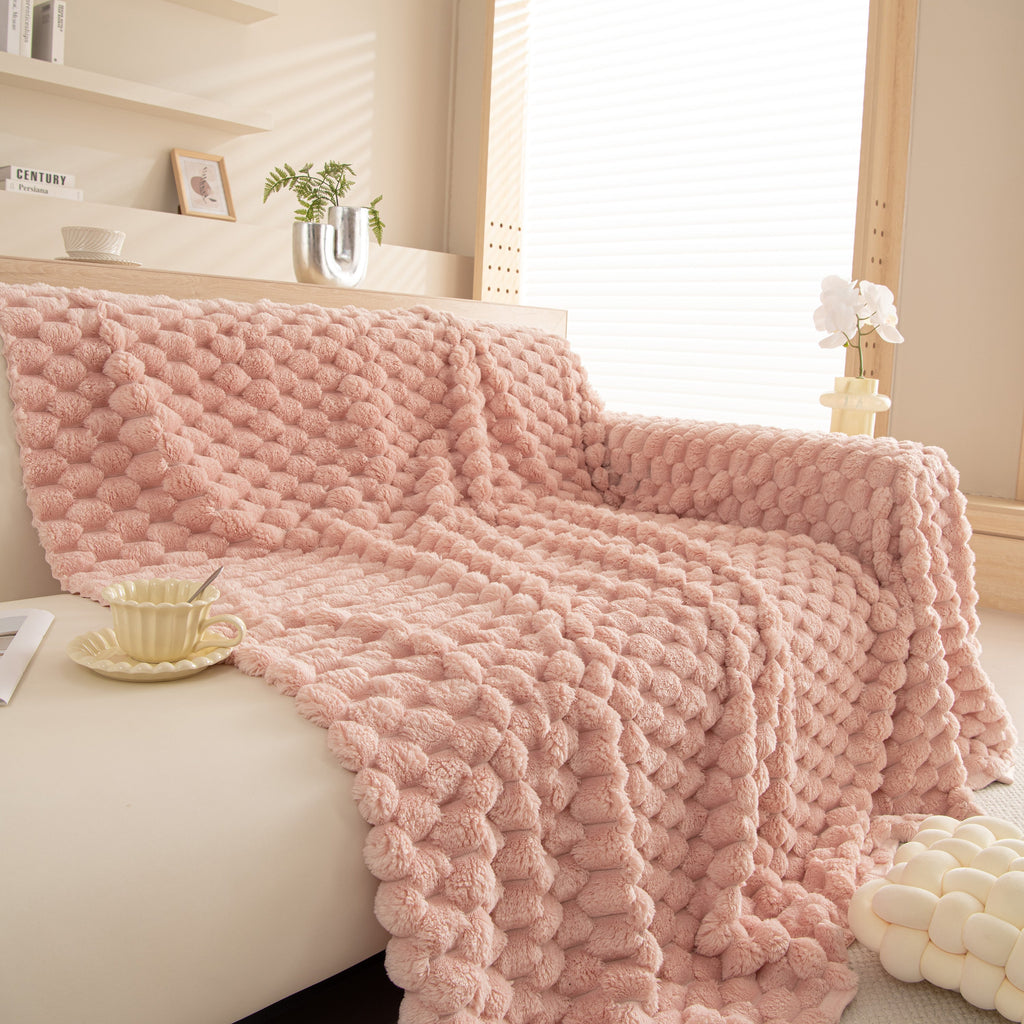Thick Plush Faux Fur Couch Cover Blanket Warm Fuzzy Blanket Couch Protector for Winter