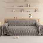Thick Plush Faux Fur Couch Cover Blanket Warm Fuzzy Blanket Couch Protector for Winter