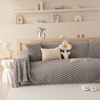 Thick Plush Faux Fur Couch Cover Blanket Warm Fuzzy Blanket Couch Protector for Winter