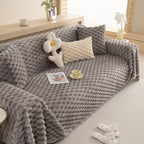Thick Plush Faux Fur Couch Cover Blanket Warm Fuzzy Blanket Couch Protector for Winter