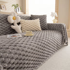 Thick Plush Faux Fur Couch Cover Blanket Warm Fuzzy Blanket Couch Protector for Winter