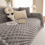 Thick Plush Faux Fur Couch Cover Blanket Warm Fuzzy Blanket Couch Protector for Winter