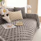 Thick Plush Faux Fur Couch Cover Blanket Warm Fuzzy Blanket Couch Protector for Winter