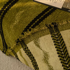 Boho Couch Throw Blanket with Textured Stripes, Sofa Cover for Living Room Decor