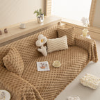 Thick Plush Faux Fur Couch Cover Blanket Warm Fuzzy Blanket Couch Protector for Winter