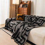 Modern Boho Chenille Sofa Cover Throw Blanket, Abstract Geometric Pattern Couch Cover