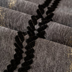 Boho Couch Throw Blanket with Textured Stripes, Sofa Cover for Living Room Decor