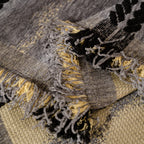 Boho Couch Throw Blanket with Textured Stripes, Sofa Cover for Living Room Decor