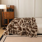 Modern Chenille Bold Abstract Pattern Sofa Cover, Artistic Decorative Furniture Cover