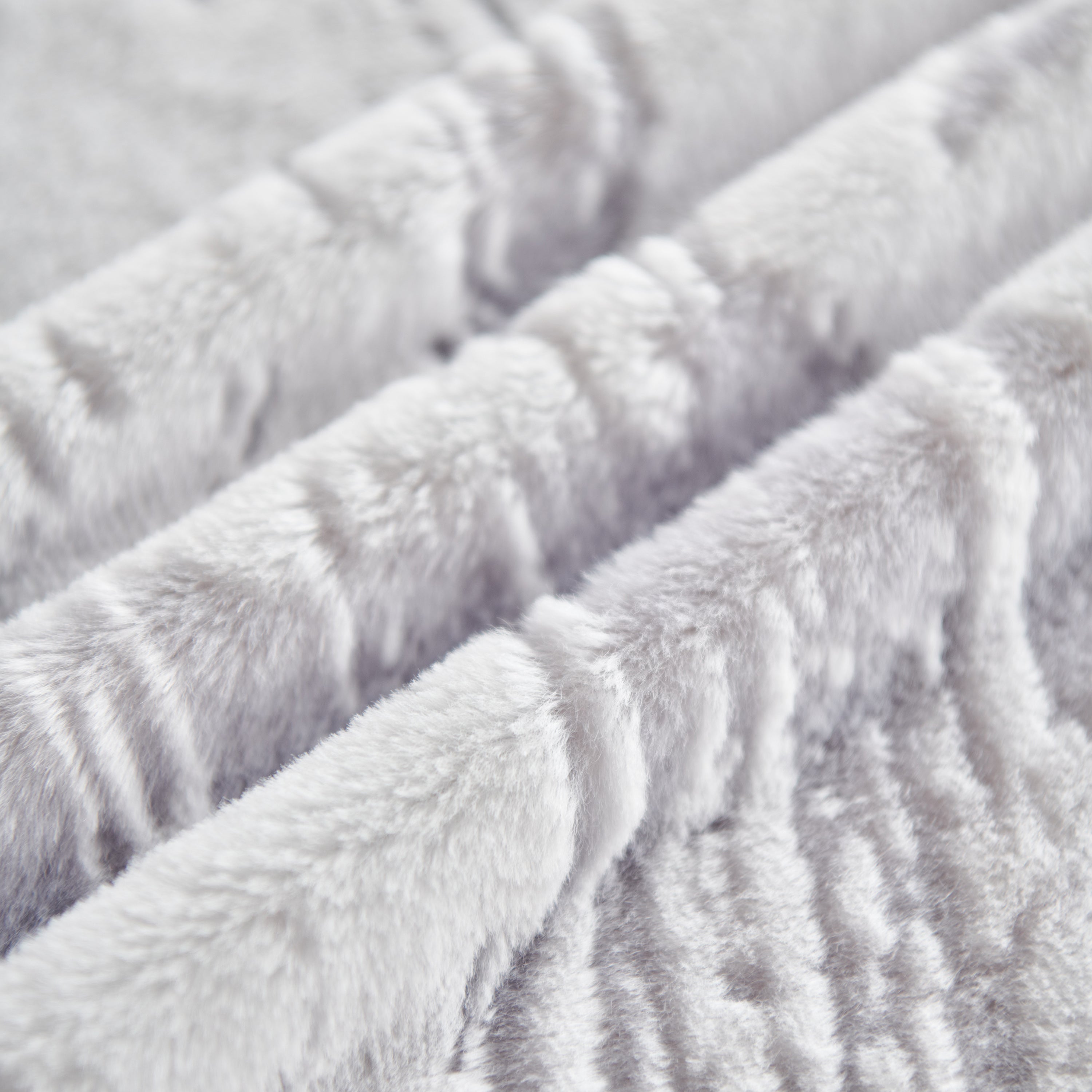 Plush Faux Fur Warm Sofa Cover with Waves Jacquard Textured Throw Blankets for Couch