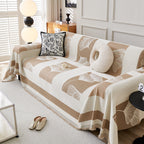 Reversible Ginkgo Leaf Furniture Slipcovers for Sofas Scratch Resistant Sectional Sofa Throw Covers