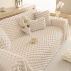 Thick Plush Faux Fur Couch Cover Blanket Warm Fuzzy Blanket Couch Protector for Winter