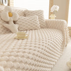 Thick Plush Faux Fur Couch Cover Blanket Warm Fuzzy Blanket Couch Protector for Winter