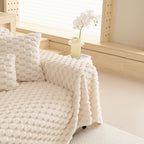 Thick Plush Faux Fur Couch Cover Blanket Warm Fuzzy Blanket Couch Protector for Winter