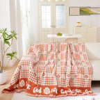 Chenille Houndstooth Sofa Throw Cover, Scratch Proof Cozy Throw Blankets for Couch