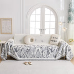 Soft Woven Leaf Couch Blanket, Pet-friendly Sectional Sofa Slipcover For Cats Dogs