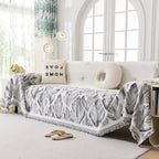 Soft Woven Leaf Couch Blanket, Pet-friendly Sectional Sofa Slipcover For Cats Dogs