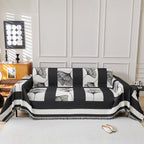 Reversible Ginkgo Leaf Furniture Slipcovers for Sofas Scratch Resistant Sectional Sofa Throw Covers