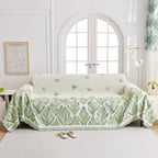 Soft Woven Leaf Couch Blanket, Pet-friendly Sectional Sofa Slipcover For Cats Dogs