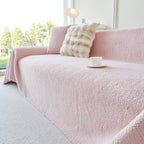 Thick Sherpa Fleece Sofa Protector Cover Stylish Durable Slipcovers for Couches and Chairs