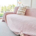 Thick Sherpa Fleece Sofa Protector Cover Stylish Durable Slipcovers for Couches and Chairs