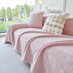 Thick Sherpa Fleece Sofa Protector Cover Stylish Durable Slipcovers for Couches and Chairs