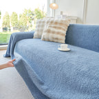 Thick Sherpa Fleece Sofa Protector Cover Stylish Durable Slipcovers for Couches and Chairs