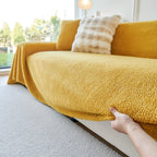 Thick Sherpa Fleece Sofa Protector Cover Stylish Durable Slipcovers for Couches and Chairs