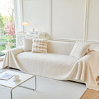 Thick Sherpa Fleece Sofa Protector Cover Stylish Durable Slipcovers for Couches and Chairs