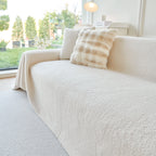 Thick Sherpa Fleece Sofa Protector Cover Stylish Durable Slipcovers for Couches and Chairs