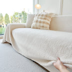 Thick Sherpa Fleece Sofa Protector Cover Stylish Durable Slipcovers for Couches and Chairs