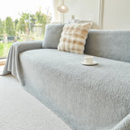 Thick Sherpa Fleece Sofa Protector Cover Stylish Durable Slipcovers for Couches and Chairs