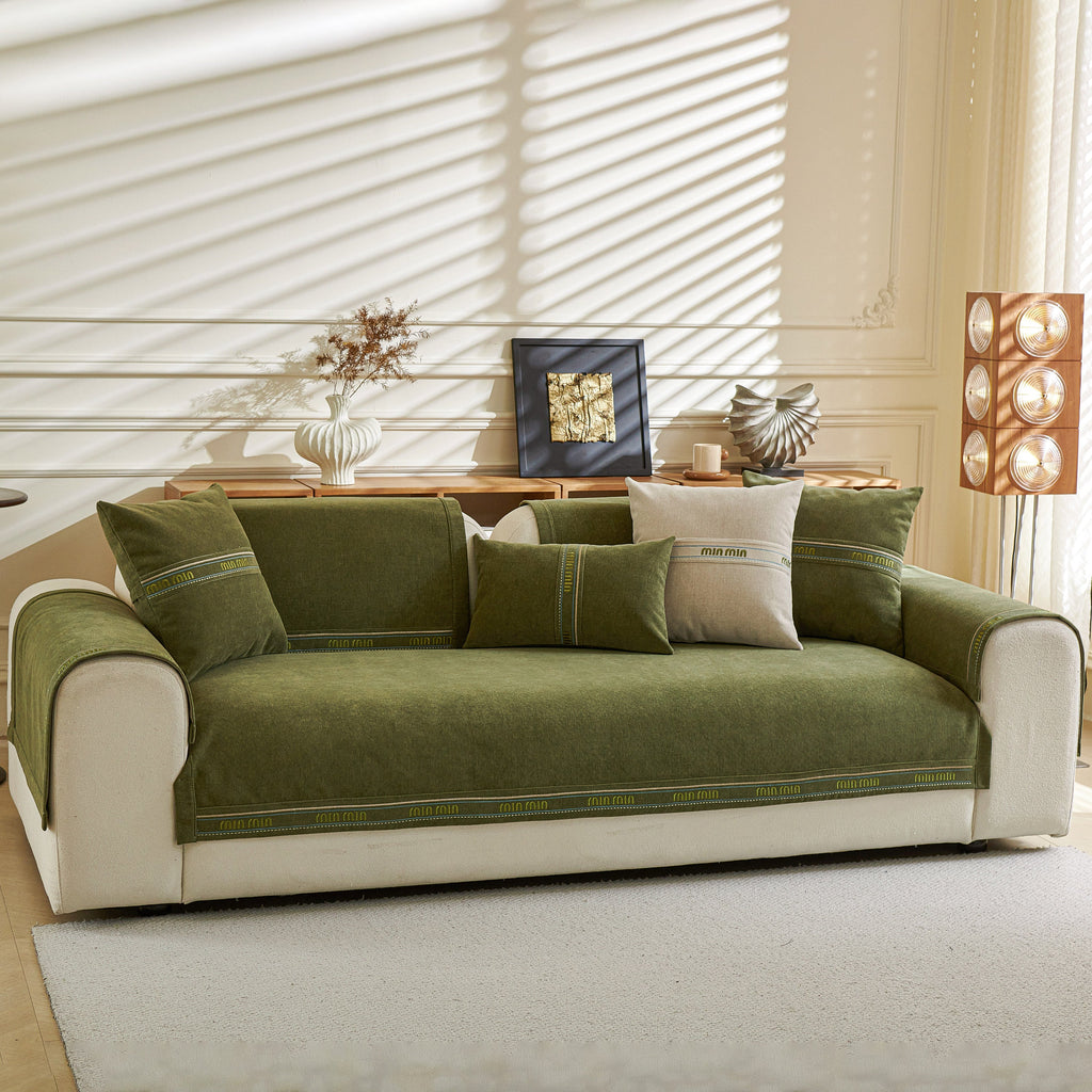 Chenille Sofa Cover Pet Mat, Non-Slip Couch Protector for Sectional & L-Shaped Sofas