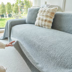 Thick Sherpa Fleece Sofa Protector Cover Stylish Durable Slipcovers for Couches and Chairs