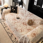 Large Floral Sofa Cover Throw Blanket, Plush Jacquard Non-Shedding Couch Cover for Pets