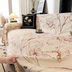 Large Floral Sofa Cover Throw Blanket, Plush Jacquard Non-Shedding Couch Cover for Pets