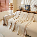 Modern Striped Sofa Throw Blanket, Lightweight Couch Cover for Summer Seating