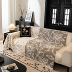 Large Floral Sofa Cover Throw Blanket, Plush Jacquard Non-Shedding Couch Cover for Pets