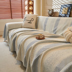 Modern Striped Sofa Throw Blanket, Lightweight Couch Cover for Summer Seating