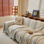 Modern Striped Sofa Throw Blanket, Lightweight Couch Cover for Summer Seating