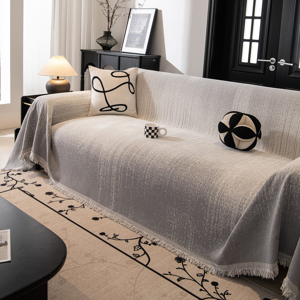 Modern Textured Sofa Cover Blanket, Tightly Woven Pet Sofa Throw for Sectional Couches