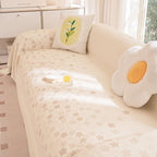 Cooling Ice Silk Sofa Cover Blanket, Floral Soft Silky Breathable Couch Throw Cover