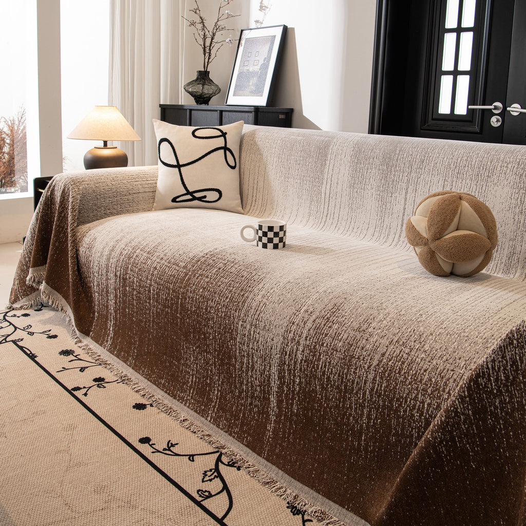 Modern Textured Sofa Cover Blanket, Tightly Woven Pet Sofa Throw for Sectional Couches