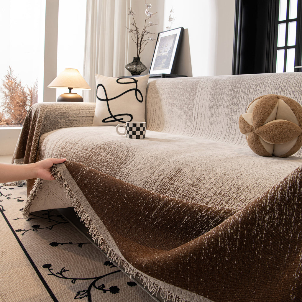Modern Textured Sofa Cover Blanket, Tightly Woven Pet Sofa Throw for Sectional Couches