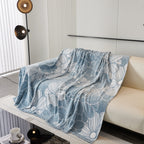Chenille Jacquard Sofa Throw Cover with Tassels, All-Season Furniture Protector for Home and Office